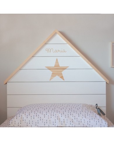 Cabecero casa estrella con tejado