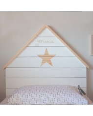 Cabecero casa estrella con tejado