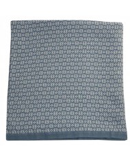Manta jacquard azul navy