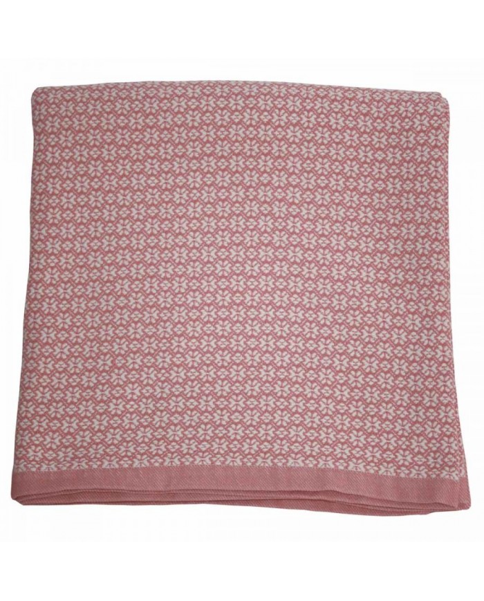 Manta jacquard coral