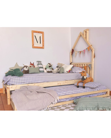 Cama casita frontal con cajón cama nido