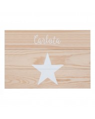 Cuadro estrella madera natural