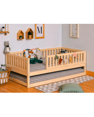 Cama clásica evolutiva 4 barreras con cajón cama nido