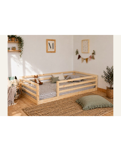 Cama Montessori funcional clásica con cajón cama nido