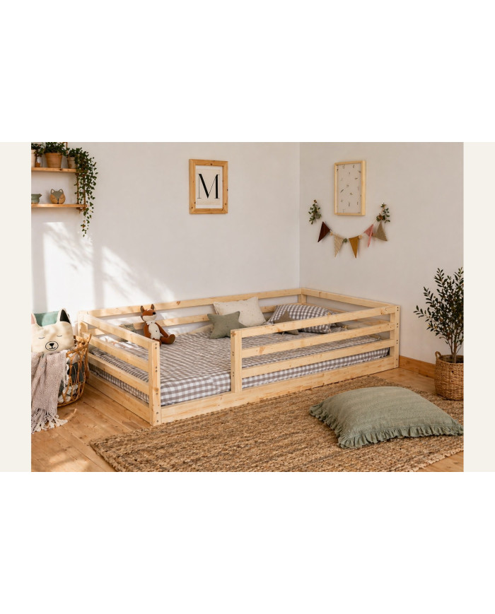 Cama Montessori funcional clásica con cajón cama nido