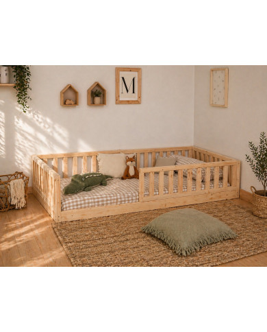 Cama clásica evolutiva 4 barreras con cajón cama nido