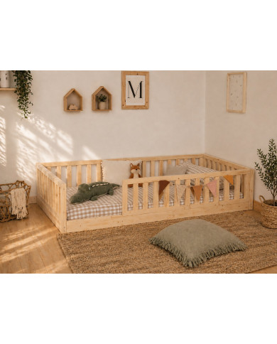 Cama clásica evolutiva 4 barreras con cajón cama nido