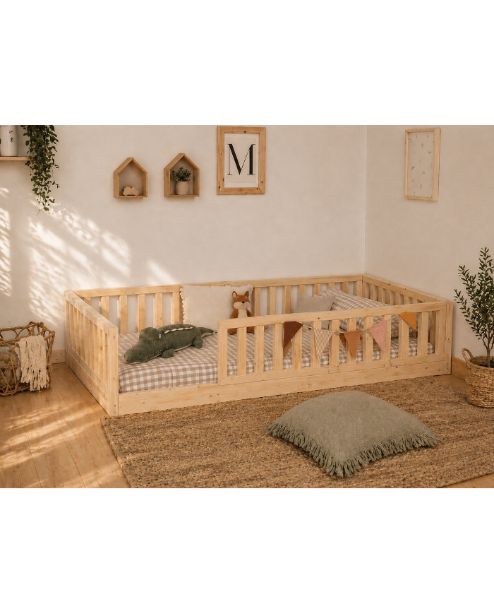 Cama clásica evolutiva 4 barreras con cajón cama nido