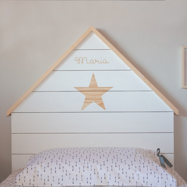 Cabecero casa estrella con tejado