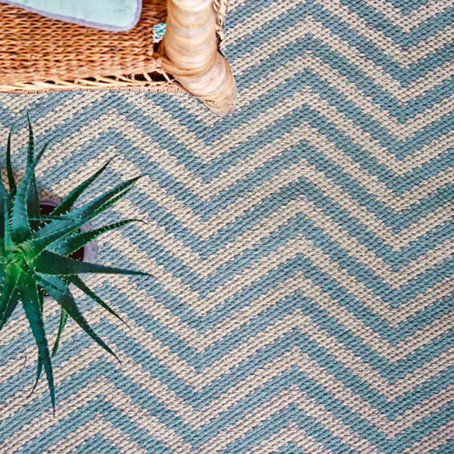 Alfombra Zig Zag azul