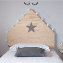 Cabecero casa estrella madera natural