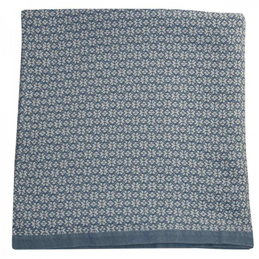 Manta jacquard azul navy