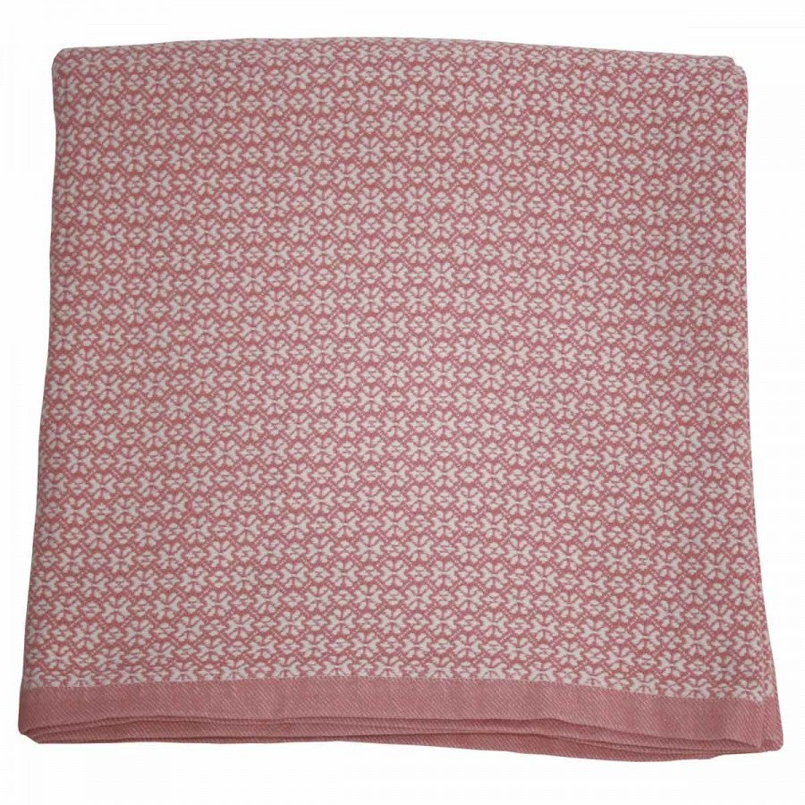 Manta jacquard coral