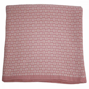 Manta jacquard coral