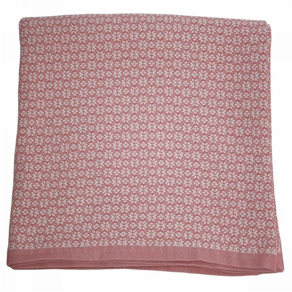 Manta jacquard coral