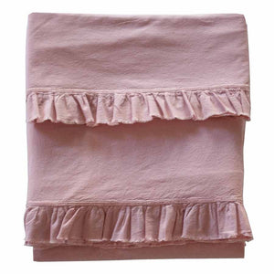 Juego Sábanas Volante Rosa