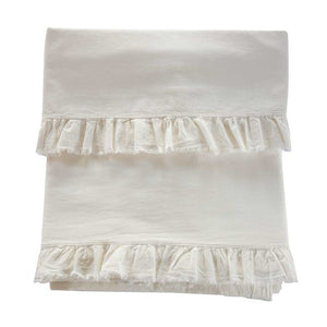 Juego Sábanas Volante Blanco