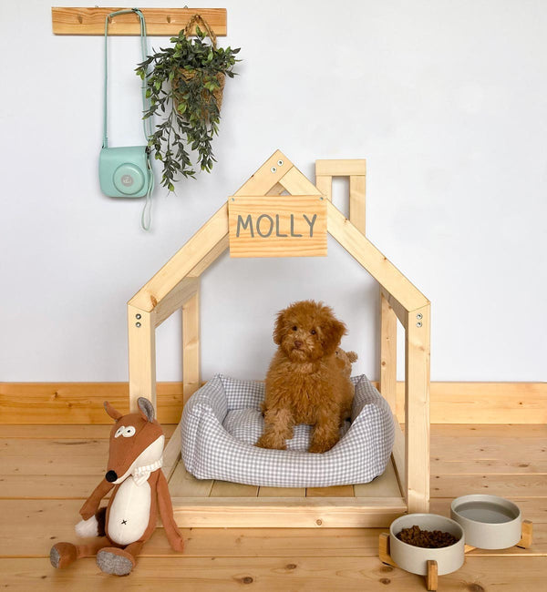 Cama casita mascota
