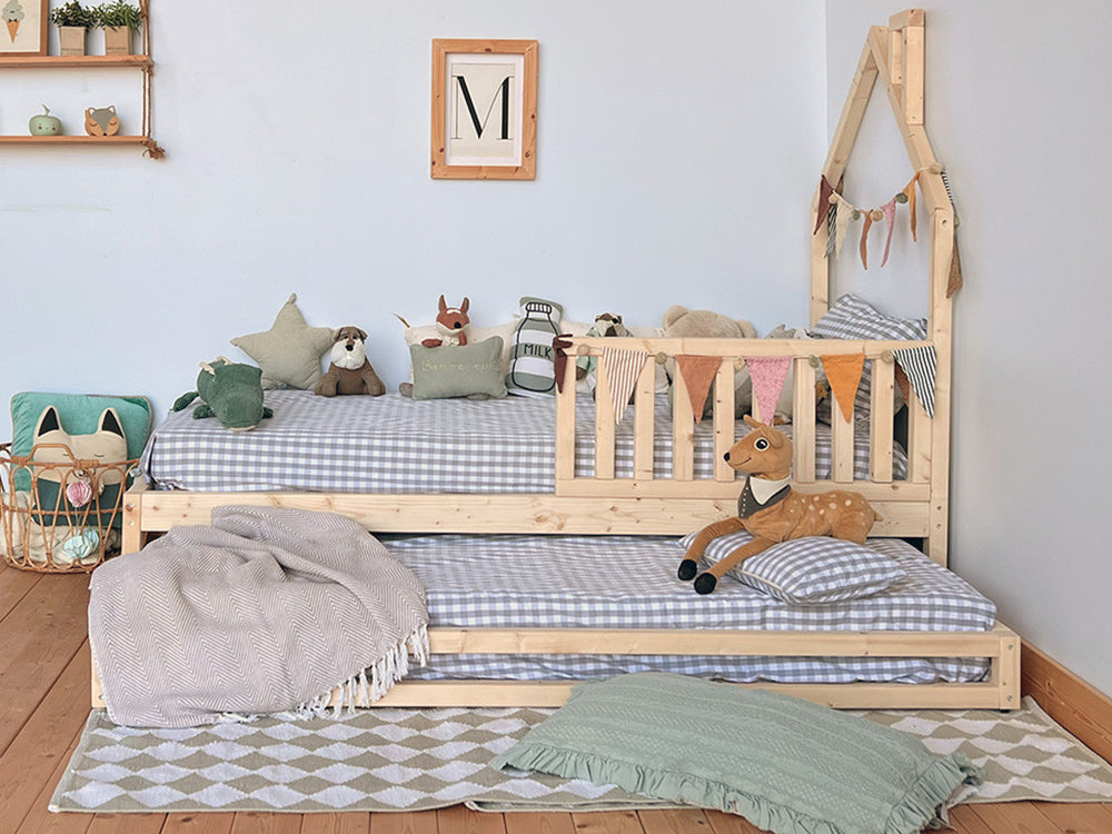 Cama casita frontal con cajón cama nido