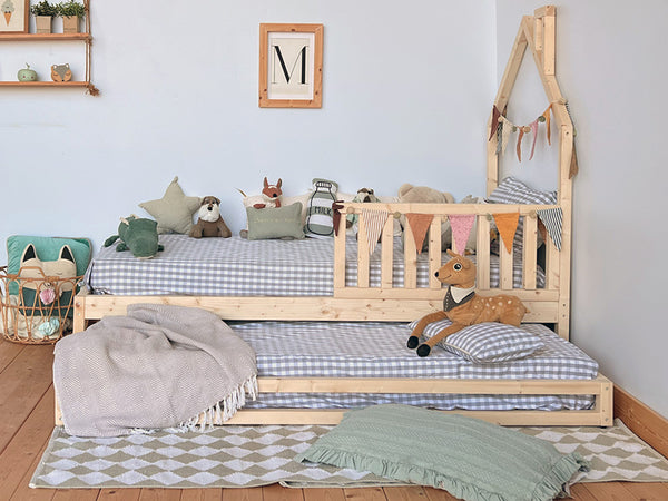 Cama casita frontal con cajón cama nido