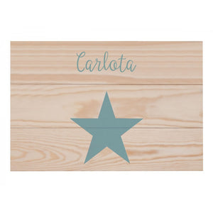 Cuadro estrella madera natural