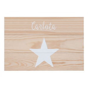 Cuadro estrella madera natural