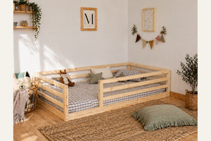 Cama Montessori funcional clásica con cajón cama nido