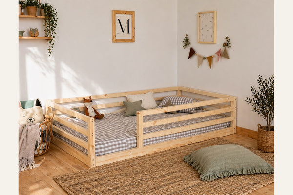 Cama Montessori funcional clásica con cajón cama nido