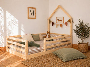 Cama casita frontal funcional