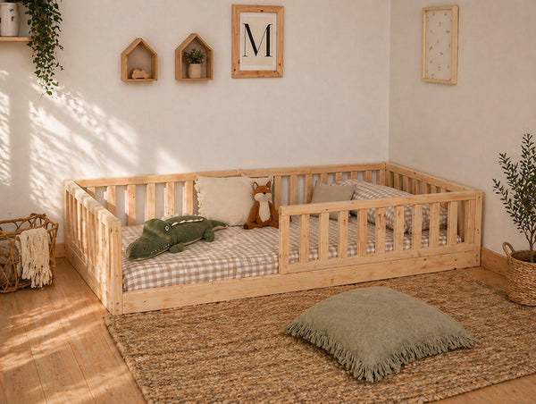 Cama clásica evolutiva 4 barreras con cajón cama nido